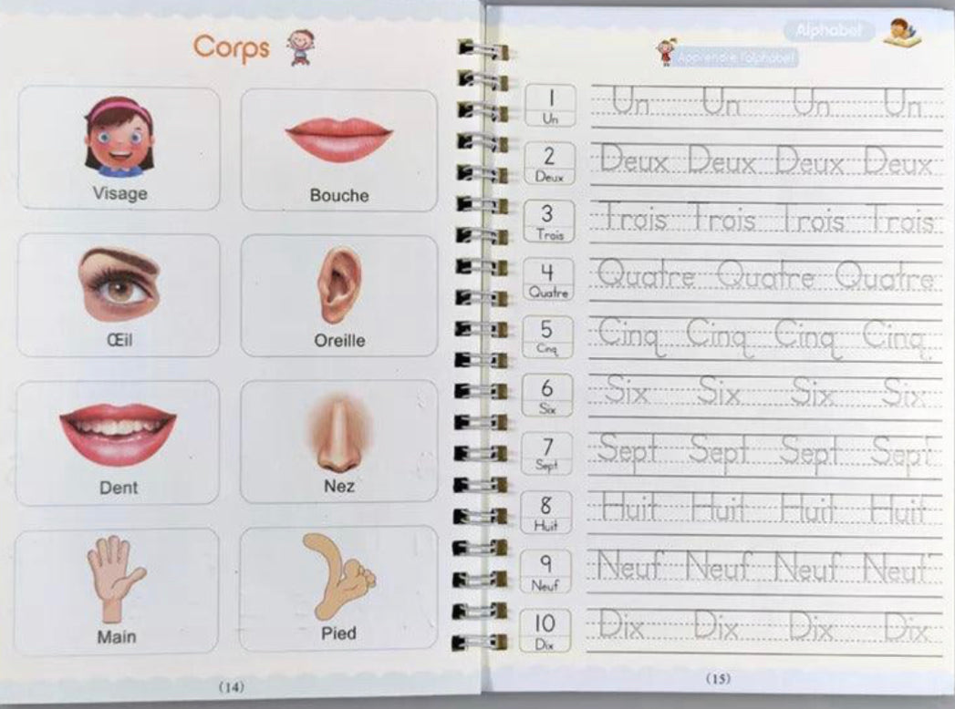 Cahiers d’écritures Montessori (Différentes langues)