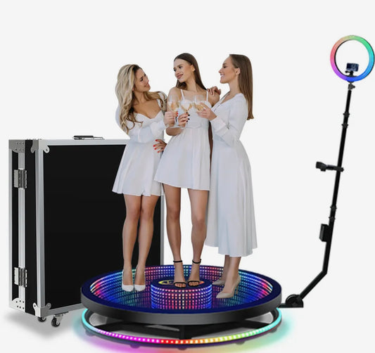 Vidéo Booth 360 - Verre trempé LED (68 cm)